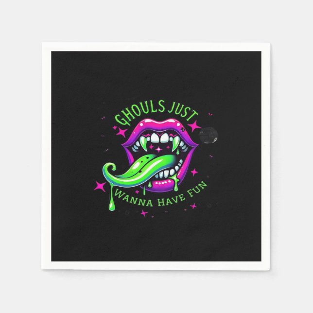 Serviette En Papier Ghouls Veux Juste Avoir Un Design Amusant Boo-tifu (Devant)