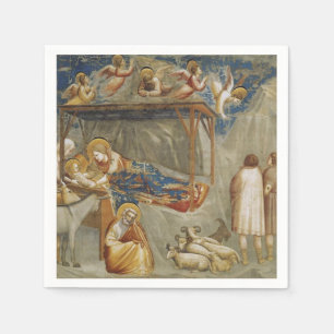 Serviette En Papier Giotto di Bondone La Nativité Fine Art Collection