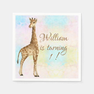 Serviette En Papier Girafe Bébé Baby Shower Mignon