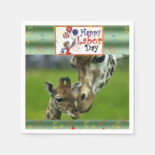 Serviette En Papier Girafe de serviettes de papier de Fête du travail