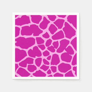Serviette En Papier girafe rose jungle mode animal glamour
