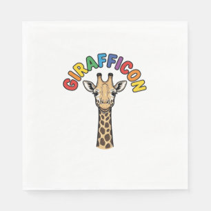 Serviette En Papier Girafe Vintage Icône Conception de T-shirt de Mign