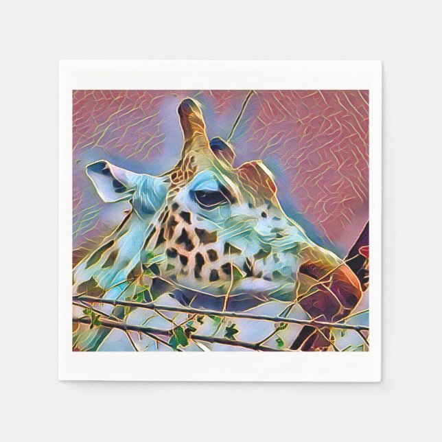 SERVIETTE EN PAPIER GIRAFFE (Devant)