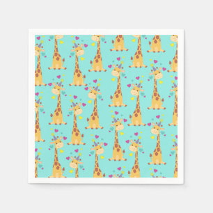 Serviette En Papier Giraffe Anniversaire de enfant Party Cute