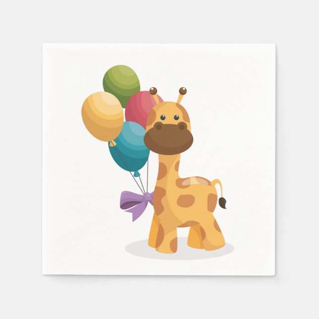 Serviette En Papier Giraffe Baby shower fête d'anniversaire (Devant)