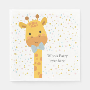 Serviette En Papier Giraffe, illustration animale