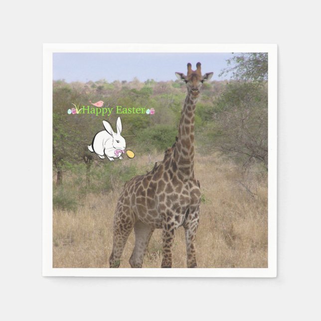 Serviette En Papier Giraffe Papier de Pâques (Devant)