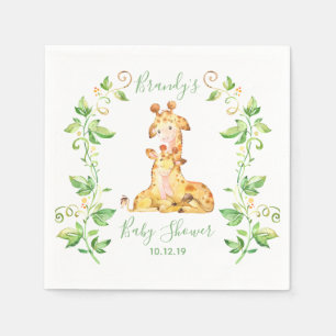 Serviette En Papier Giraffe Zoo Jungle Animaux Baby shower