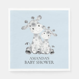Serviette En Papier Giraffy Boys Baby shower papier serviettes