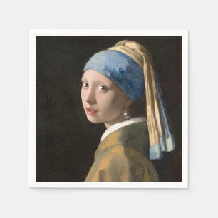 Serviette En Papier Girl with the pearl earring - Johannes Vermeer