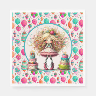 Serviette En Papier Girls Birthday 