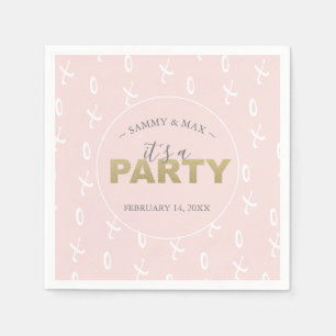 Serviette En Papier Girly Blush Pink Valentine's Day Cocktail Napkins
