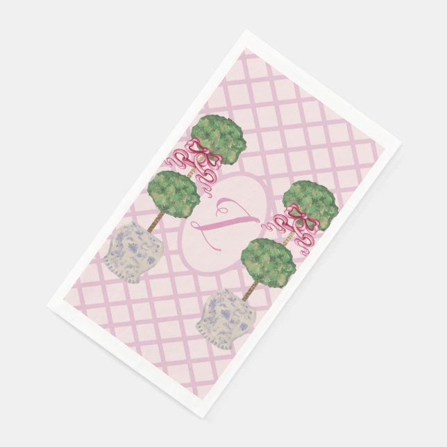 Serviette En Papier Girly Chinoiserie Ginger Jar Jars Topiary (Coin)