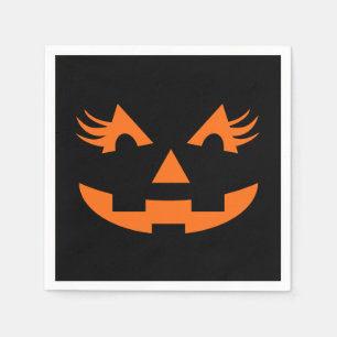 Serviette En Papier Girly Jack-o'-lantern Halloween