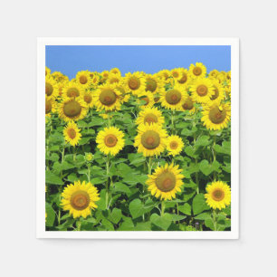 Serviette En Papier Gisements de tournesol
