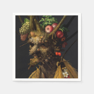 Serviette En Papier Giuseppe Arcimboldo - Quatre saisons en une tête
