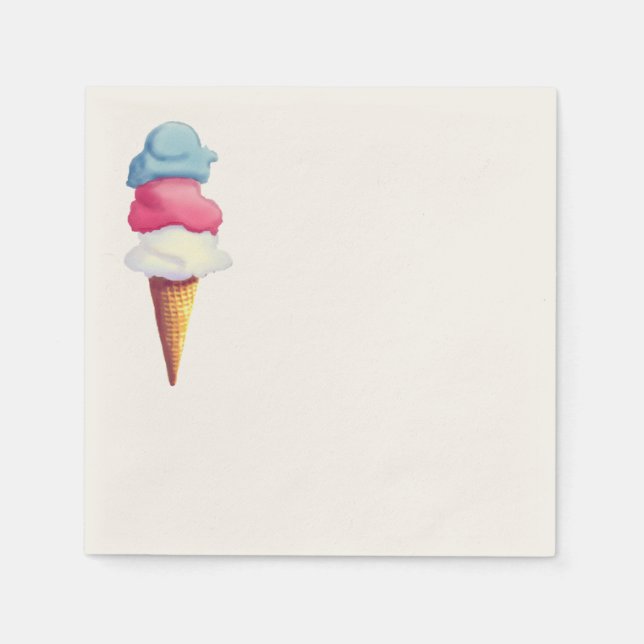 Serviette En Papier GLACE CREAM CONE par SHARON SHARPE (Devant)