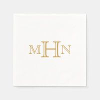 Glam gothique | Papier | Monogramme or
