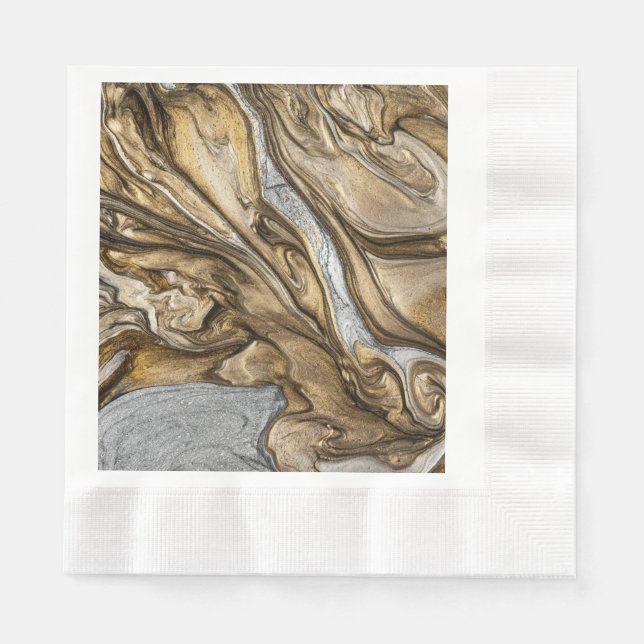 Serviette En Papier glamor 001 couleur brun liquide (Devant)