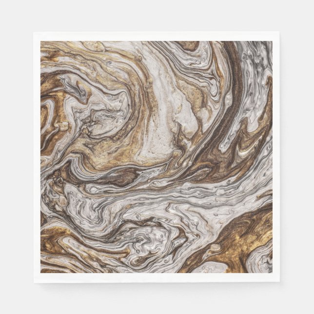 Serviette En Papier glamor 001 couleur brun liquide serviettes (Devant)