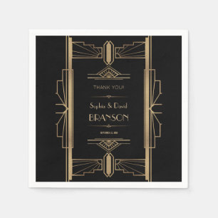 Serviette En Papier Glamour Roaring 20's Great Gatsby Mariage