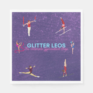 Serviette En Papier Glitter Leo's - La boutique ultime de gymnastique