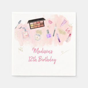 Serviette En Papier Glitz & Glam Spa or rose Anniversaire