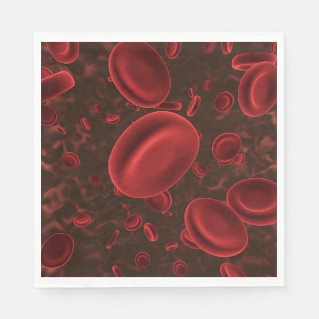 Serviette En Papier Globules Rouges Microscopiques (Devant)