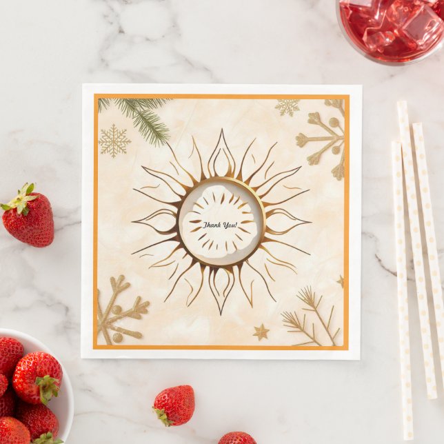Serviette En Papier "Gloire solaire brillante" (En situation)