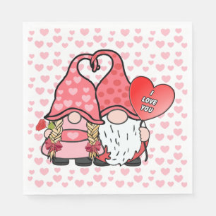 Serviette En Papier Gnome Couple