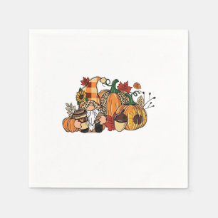 Serviette En Papier Gnomes d'action de grâce Feuilles Gnomes Funny Fal