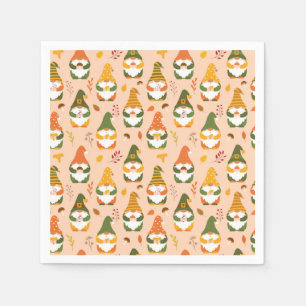 Serviette En Papier Gnomes d'automne dans le Motif forestier