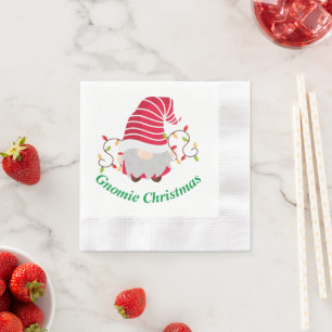 Serviette En Papier Gnomie Napkins de Noël