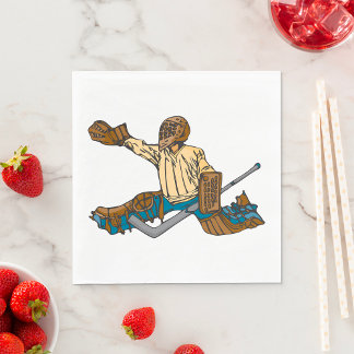 Serviette En Papier Goalie de hockey