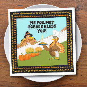 Serviette En Papier Gobble Bless You Funny Turquie's Friendsgiving