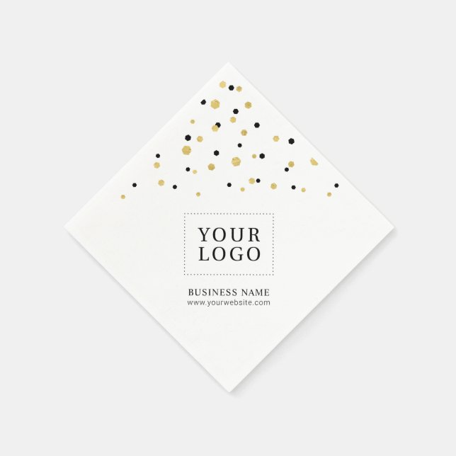 Serviette En Papier Gold Confetti Custom Business Logo promotionnel (Coin)