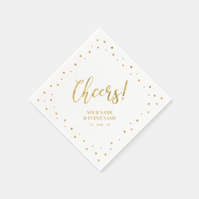 Serviette En Papier Gold Elegant Classic Soirée à toutes les occasions (Coin)