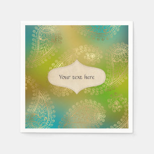 Serviette En Papier Gold Foil Arabian