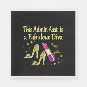 SERVIETTE EN PAPIER GOLD GLITZY ADMIN ASSISTANT DIVA DESIGN