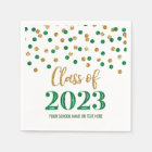 Gold Green Confetti Classe de serviettes 2023