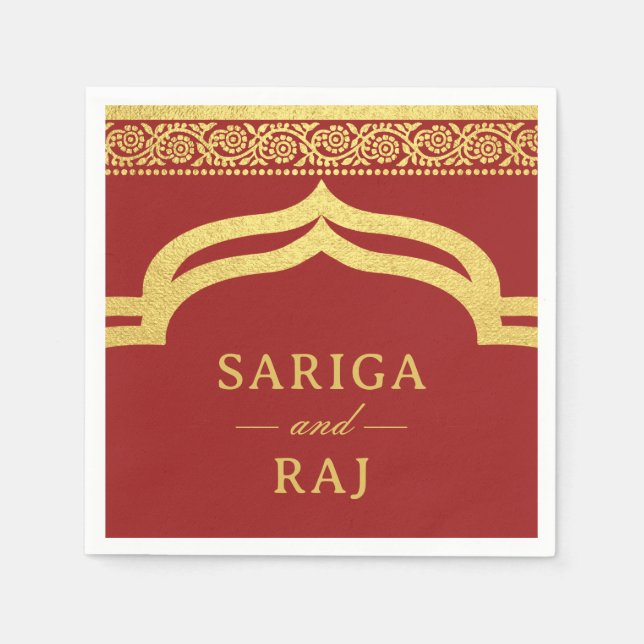 Serviette En Papier Gold Marigold Flower Mundap Canopy Arch Mariage (Devant)