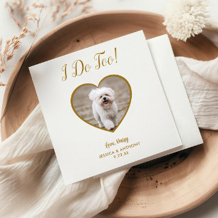 Serviette En Papier Gold moderne je fais trop Photo Mariage animal
