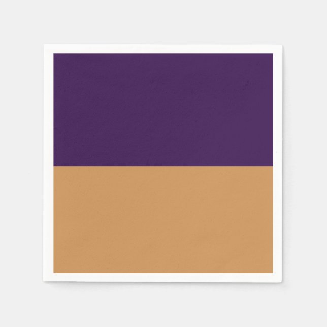 Serviette En Papier Gold & Royal Purple Strike fête d'anniversaire (Devant)