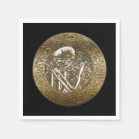 Gold Skeleton Skull Vintage