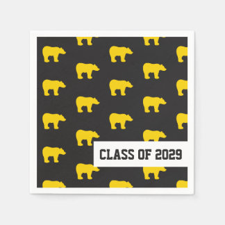 Serviette En Papier Golden Bear Graduation Party
