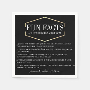 Serviette En Papier Golden Fun Facts Papier personnalisé serviettes