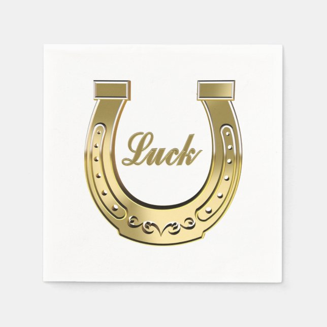 Serviette En Papier Golden horseshoe (Devant)