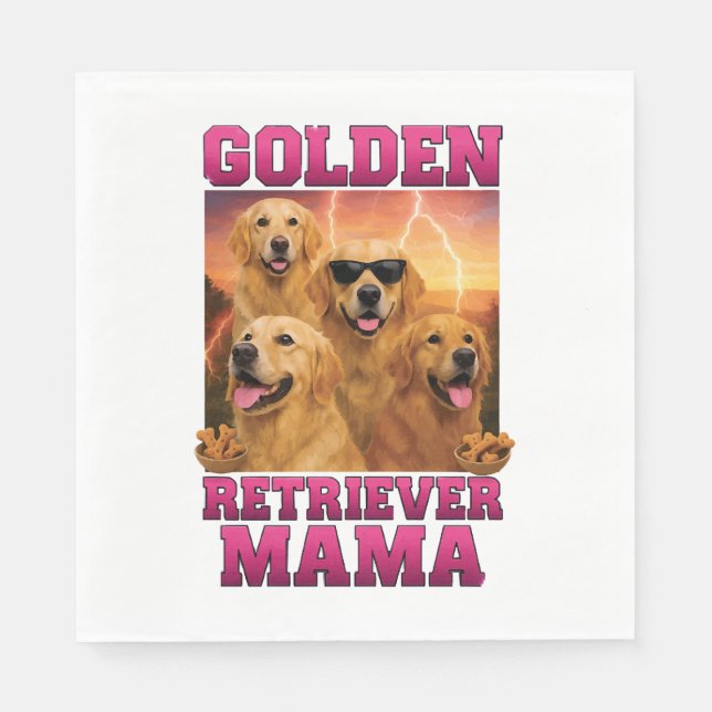 Serviette En Papier Golden Retriever   (Devant)