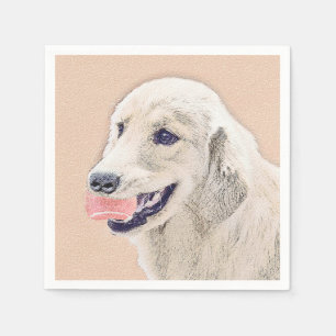 Serviette En Papier Golden Retriever avec Tennis Ball Peinture Chien A