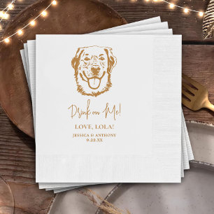 Serviette En Papier Golden Retriever Chien Boisson personnalisée sur m